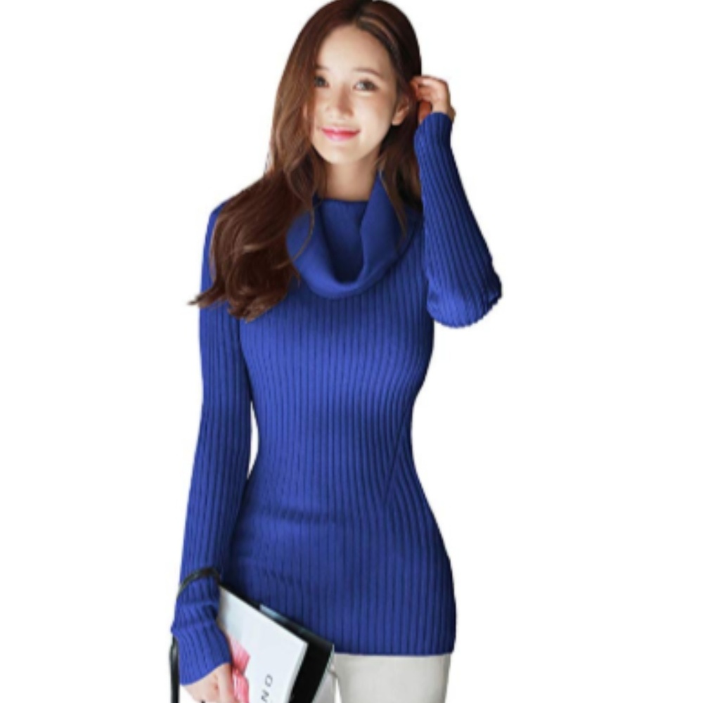 Women Hand Knitted Turtleneck Sweater
